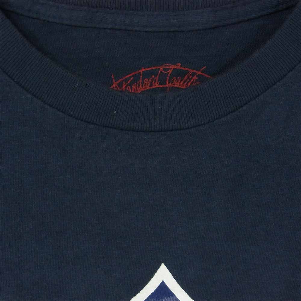 STANDARD CALIFORNIA スタンダードカリフォルニア CAL プリント 半袖 Tシャツ コットン 日本製 ネイビー系 L【中古】