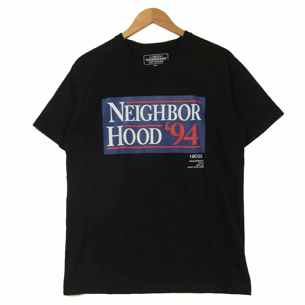 NEIGHBORHOOD ネイバーフッド 94/C-TEE.SS プリント 半袖 Tシャツ コットン 日本製 ブラック系 M【中古】