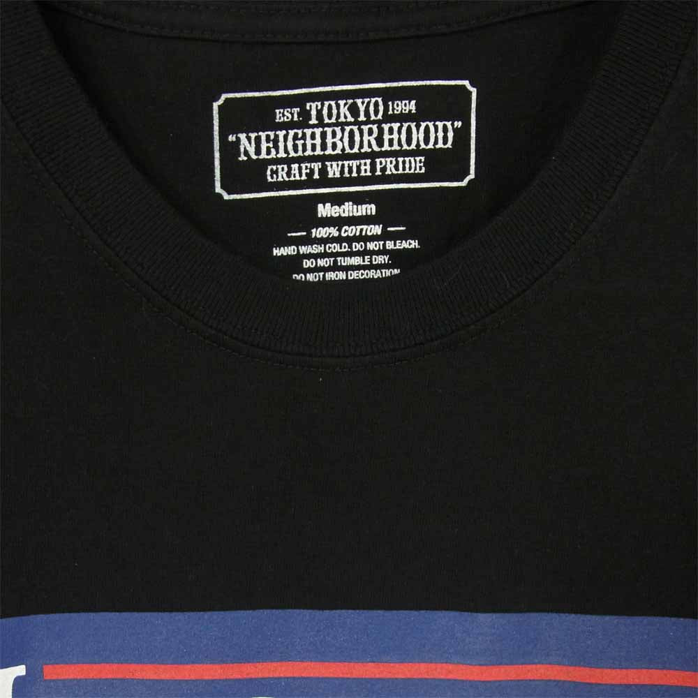 NEIGHBORHOOD ネイバーフッド 94/C-TEE.SS プリント 半袖 Tシャツ コットン 日本製 ブラック系 M【中古】