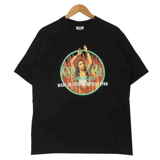 TENDERLOIN テンダーロイン 19SS T-TEE WH プリント 半袖 Tシャツ コットン 日本製 ブラック系 L【中古】
