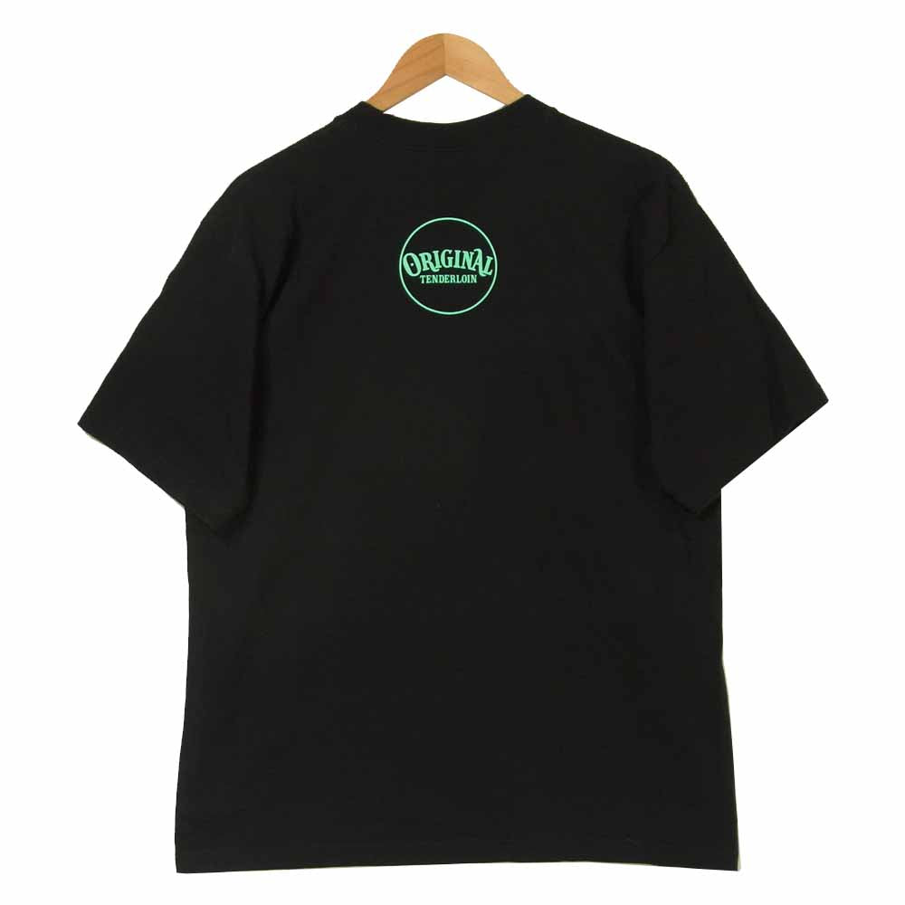 TENDERLOIN テンダーロイン 19SS T-TEE WH プリント 半袖 Tシャツ コットン 日本製 ブラック系 L【中古】