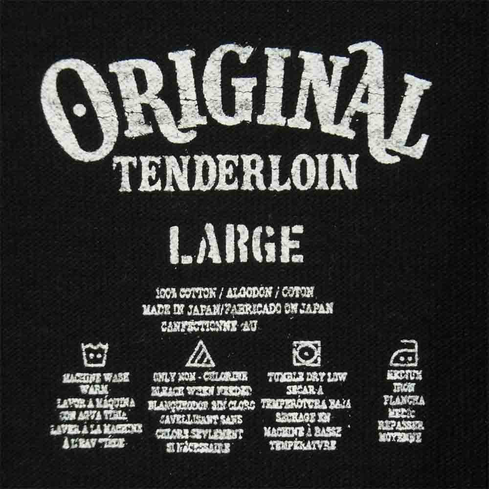 TENDERLOIN テンダーロイン 19SS T-TEE WH プリント 半袖 Tシャツ コットン 日本製 ブラック系 L【中古】