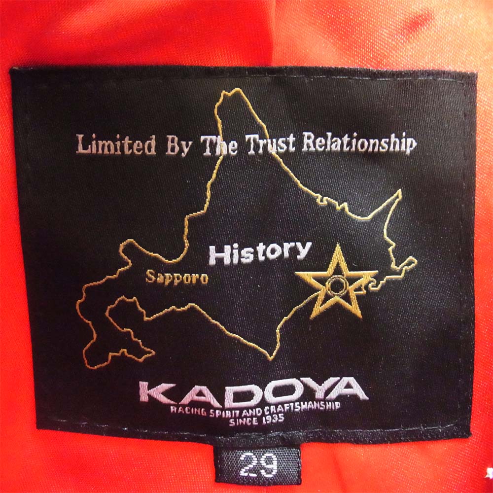 KADOYA カドヤ 2272 札幌History別注 TS-H 革パンツ レザーパンツ パンツ ブラック系 29【美品】【中古】