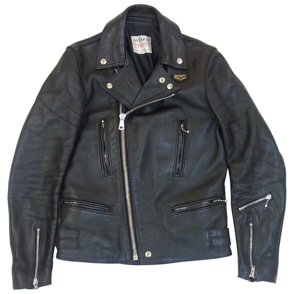 Lewis Leathers ルイスレザー 英国製 LIGHTNING ライトニング カウレザー ダブル ライダース ブラック系 34【中古】