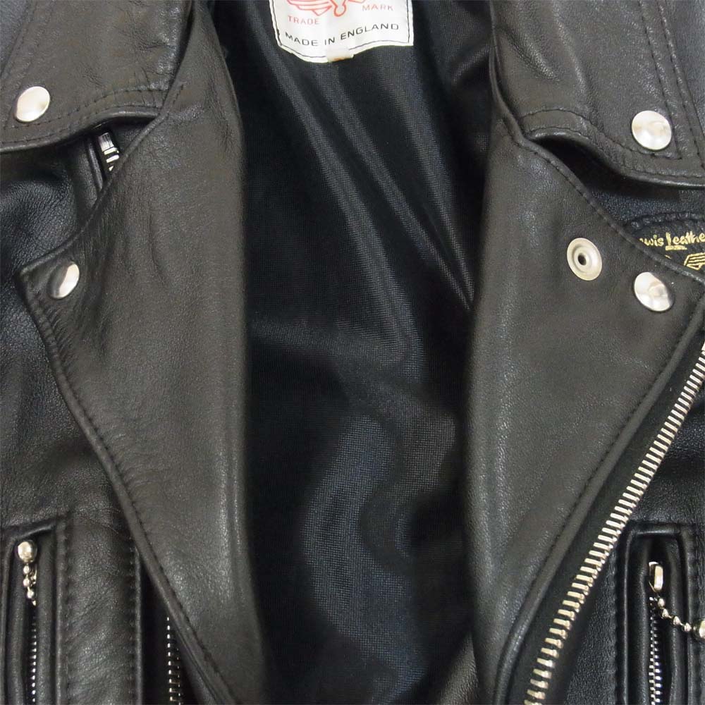 Lewis Leathers ルイスレザー 英国製 LIGHTNING ライトニング カウレザー ダブル ライダース ブラック系 34【中古】
