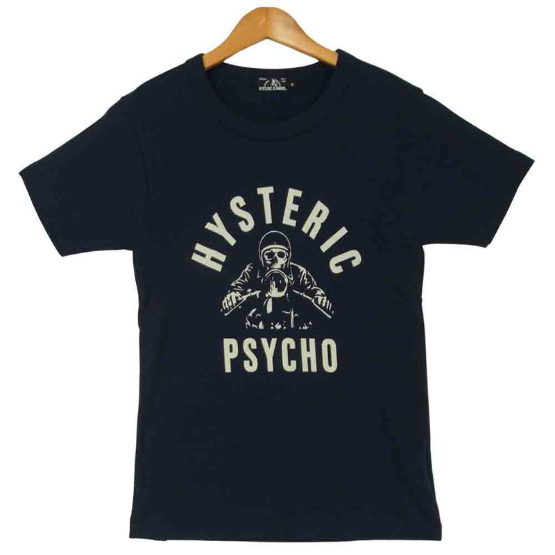 HYSTERIC GLAMOUR ヒステリックグラマー 21SS 02211CT25 HG ROCKERS 半袖 Tシャツ ネイビー系 S【美品】【中古】