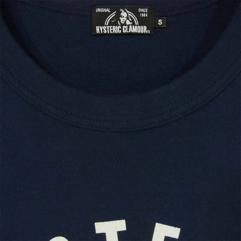 HYSTERIC GLAMOUR ヒステリックグラマー 21SS 02211CT25 HG ROCKERS 半袖 Tシャツ ネイビー系 S【美品】【中古】