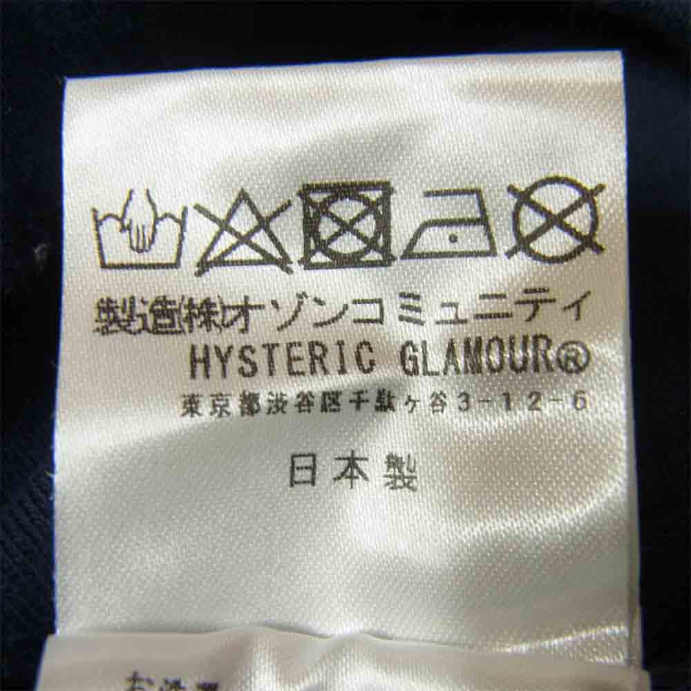 HYSTERIC GLAMOUR ヒステリックグラマー 21SS 02211CT25 HG ROCKERS 半袖 Tシャツ ネイビー系 S【美品】【中古】