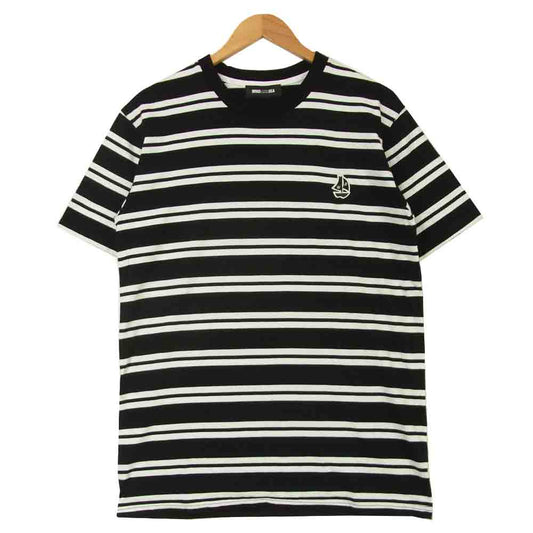 WIND AND SEA ウィンダンシー WDS-20A-CS-04 sail-boat BORDER T-SHIRT ボート ボーダー 半袖 Tシャツ ブラック系 ホワイト系 S【美品】【中古】