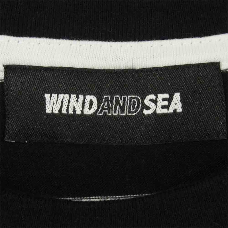 WIND AND SEA ウィンダンシー WDS-20A-CS-04 sail-boat BORDER T-SHIRT ボート ボーダー 半袖 Tシャツ ブラック系 ホワイト系 S【美品】【中古】