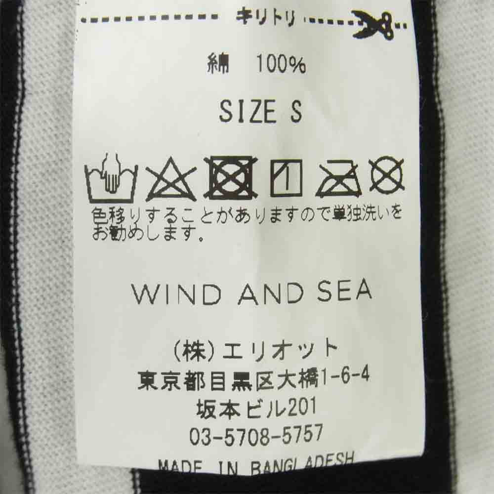 WIND AND SEA ウィンダンシー WDS-20A-CS-04 sail-boat BORDER T-SHIRT ボート ボーダー 半袖 Tシャツ ブラック系 ホワイト系 S【美品】【中古】