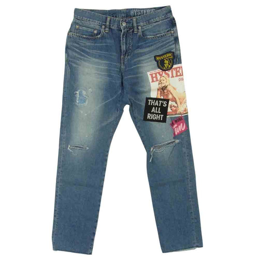 HYSTERIC GLAMOUR ヒステリックグラマー 19SS 02192AP09 KINKY COVER GIRL テーパード デニム パンツ 日本製 インディゴブルー系 28inch【中古】