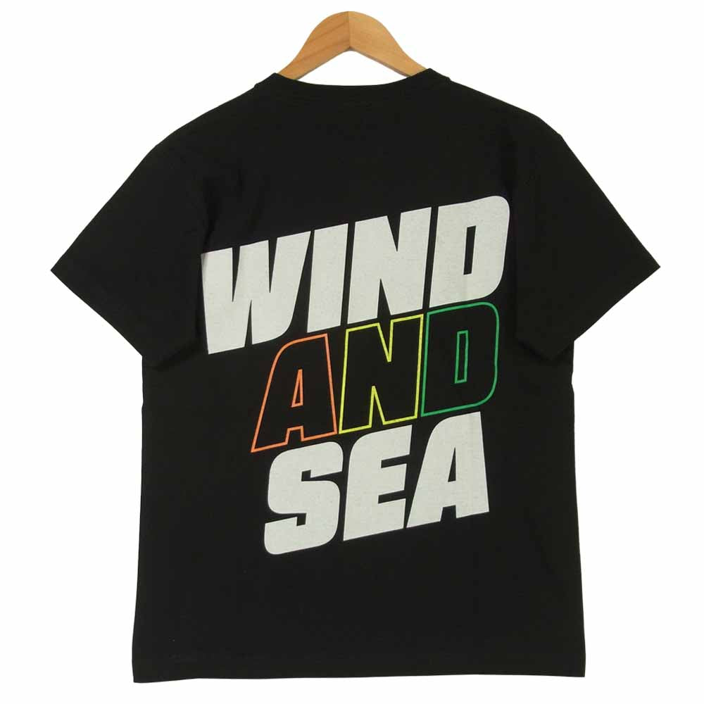 WIND AND SEA ウィンダンシー WDS-21S-TPS-06 juicy-fresh T-SHIRT フルーツ 刺繍 半袖 Tシャツ ブラック系 S【新古品】【未使用】【中古】