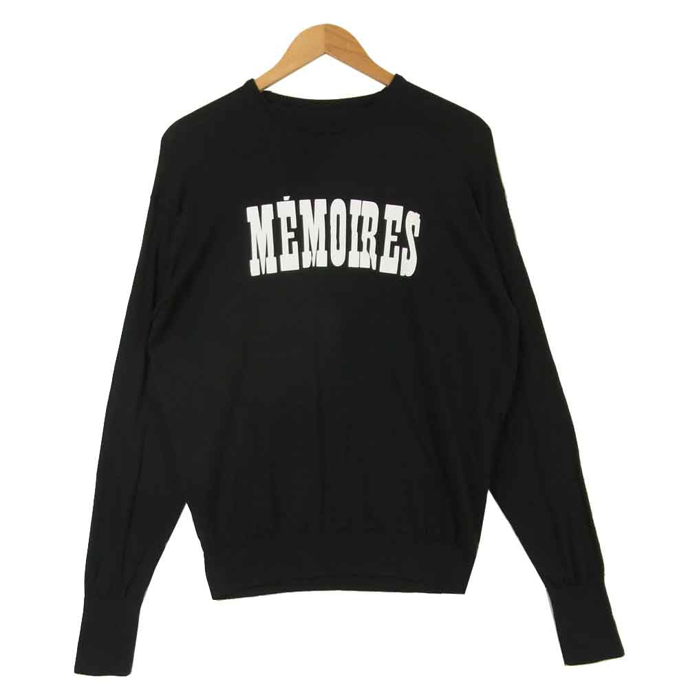 uniform experiment ユニフォームエクスペリメント 21SS UE-210014 ASGER JORN MEMOIRES CREWNECK KNIT クルー ネック ニット ブラック系 1【中古】