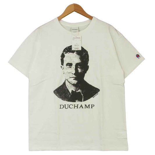 READY MADE レディメイド T-SHIRT DUCHAMP プリント 半袖 Tシャツ ホワイト系 S【新古品】【未使用】【中古】