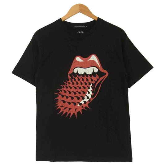 HYSTERIC GLAMOUR ヒステリックグラマー 06211CT07 Thee Hysteric XXX VOODOO SPIKED TONGUE トリプルエックス スパイクドタン 半袖 Tシャツ ブラック系 S【中古】