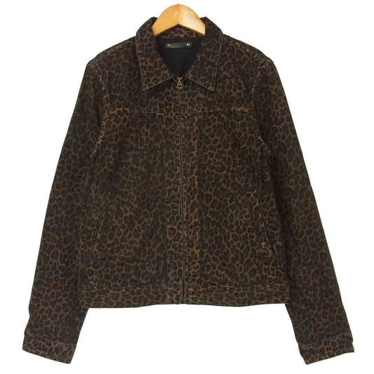 MINEDENIM マインデニム 20SS 2003-8001-67-012 LEOPARD ZP-GJKT レオパード BRT デニム ジャケット ブラウン系 1【中古】