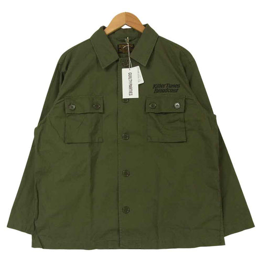 WACKO MARIA ワコマリア 20AW RF-TIMLEHI-WM-ML10 RAT FINK TIMLEHI ARMY SHIRT アーミー 長袖 シャツ カーキ系 S【極上美品】【中古】