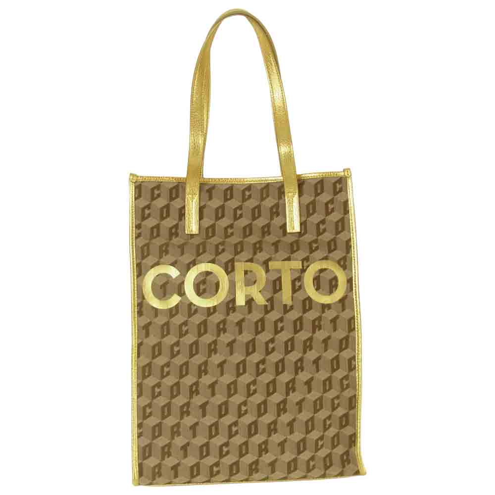 WIND AND SEA ウィンダンシー 21SS WDS-CMTD-02 Corto Molted Monogram Toto Bag コルトモルテド 総柄 モノグラム トート バッグ ライトブラウン系 ゴールド系【新古品】【未使用】【中古】