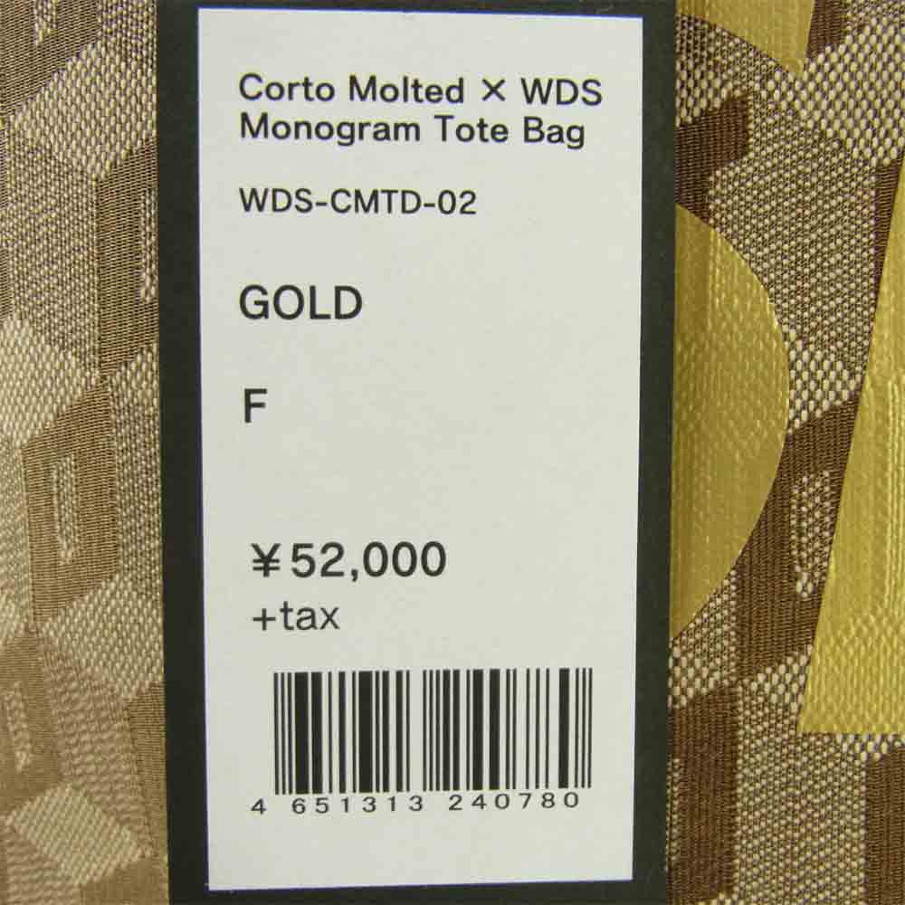 WIND AND SEA ウィンダンシー 21SS WDS-CMTD-02 Corto Molted Monogram Toto Bag コルトモルテド 総柄 モノグラム トート バッグ ライトブラウン系 ゴールド系【新古品】【未使用】【中古】