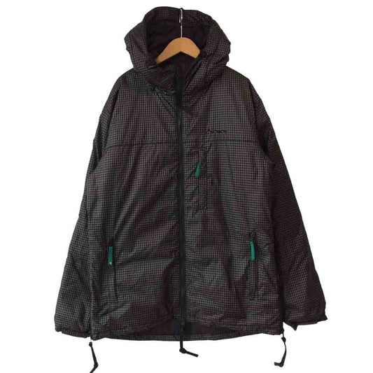 MANASTASH マナスタッシュ MRIP P-100 PARKA チェック柄 プリマロフト 中綿 ジャケット ブラック×ホワイト XL【中古】