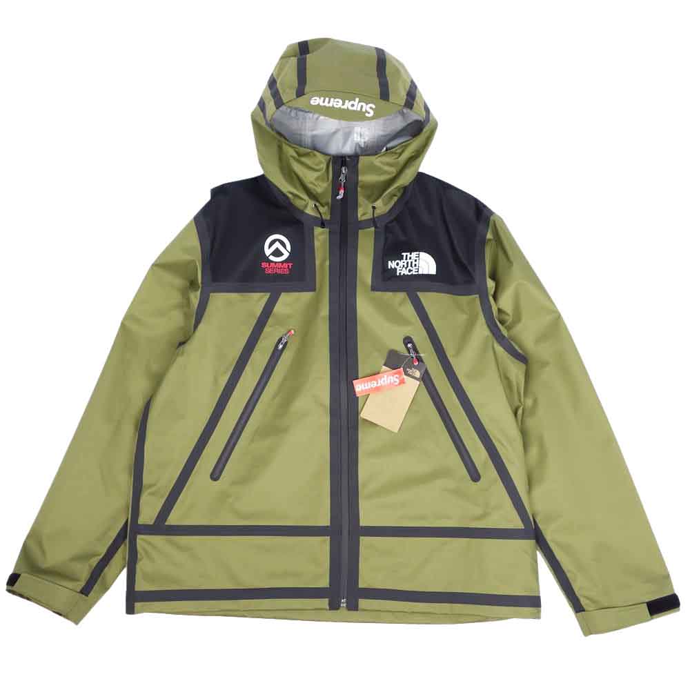 Supreme シュプリーム × ノースフェイス THE NORTH FACE NP12101I 21SS Summit Series Outer Tape Seam Mountain Jacket テープ シーム マウンテン ジャケット バーントオリーブグリーン L【新古品】【未使用】【中古】