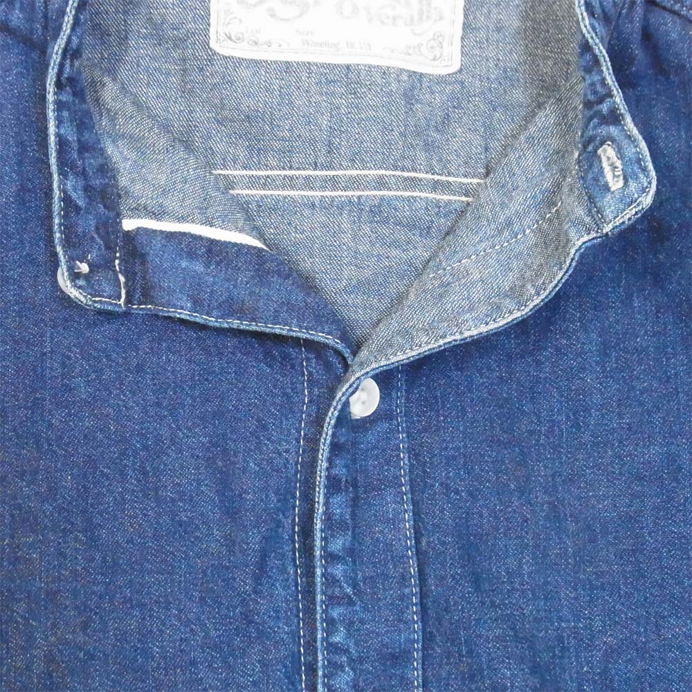 FREEWHEELERS フリーホイーラーズ UNION SPECIAL OVERALLS ユニオンスペシャルオーバーオールズ ノーカラー デニムシャツ インディゴブルー系【中古】