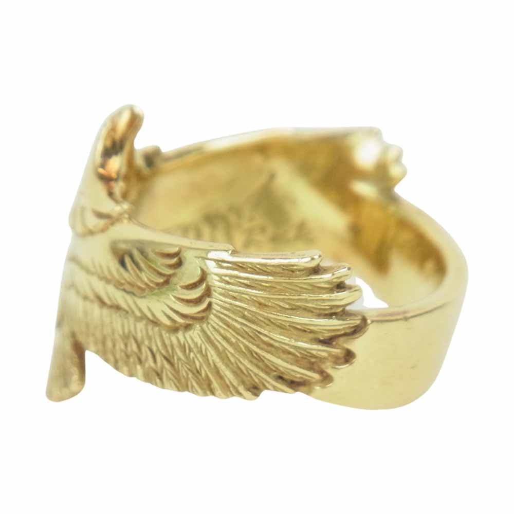 WINGROCK ウィングロック K18 全金 イーグル リング ゴールド系【中古】