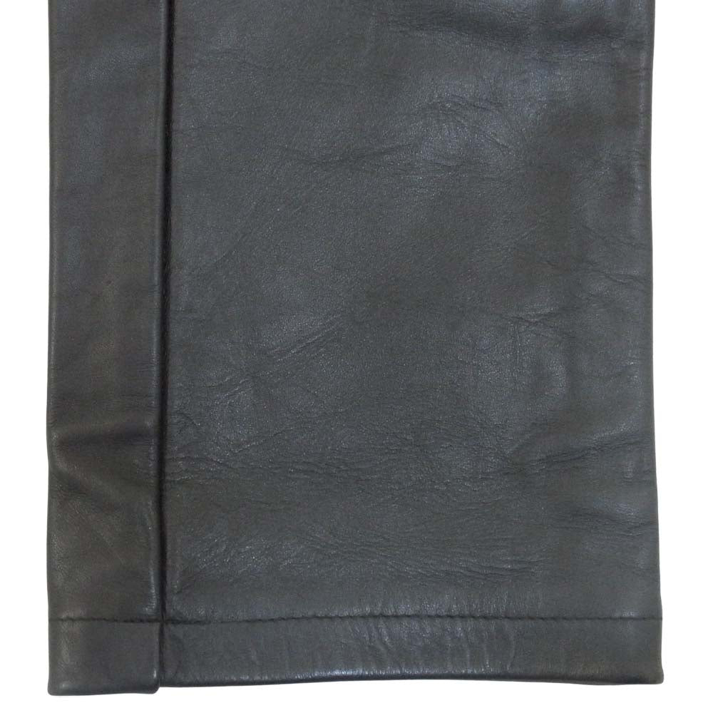 schott ショット USA製 600 LEATHER PANT 5ポケット レザー パンツ レザーパンツ ブラック系 28【中古】