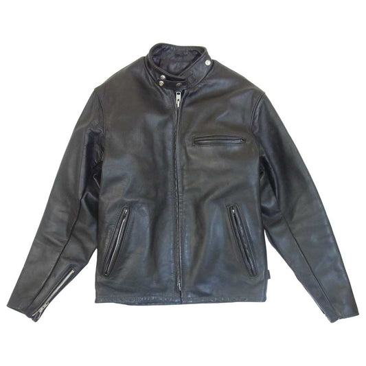 schott ショット USA製 641シングル ライダース ボアライナー付 ジャケット ブラック系 36【中古】