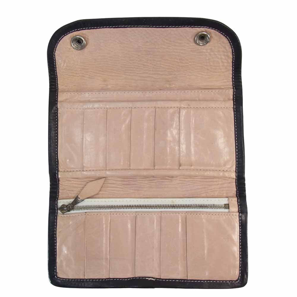 BILL WALL LEATHER ビルウォールレザー チェリーブロッサム カスタム レザー  ウォレット 桜 ブラック系【中古】