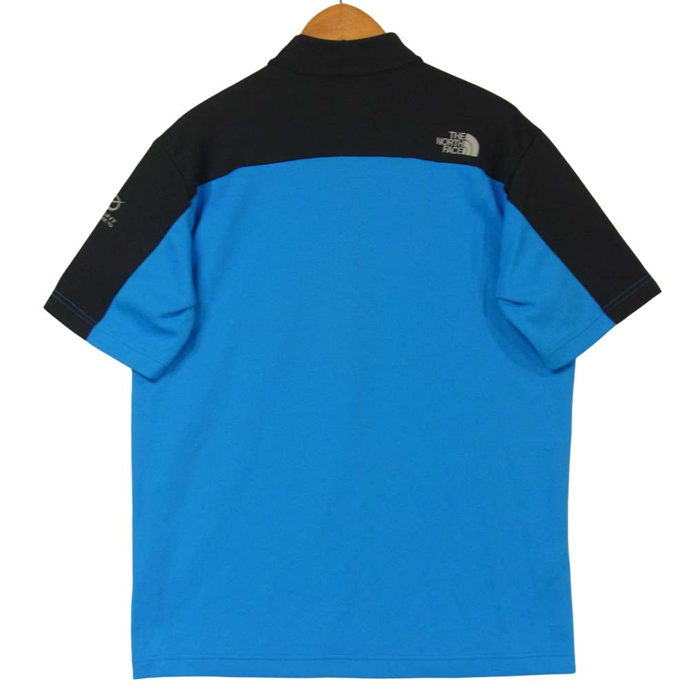 THE NORTH FACE ノースフェイス NT30910 S/S ULTRAWICK GEO MESH ZIP UP ハーフジップ プルオーバー Tシャツ ブルー系 M【中古】