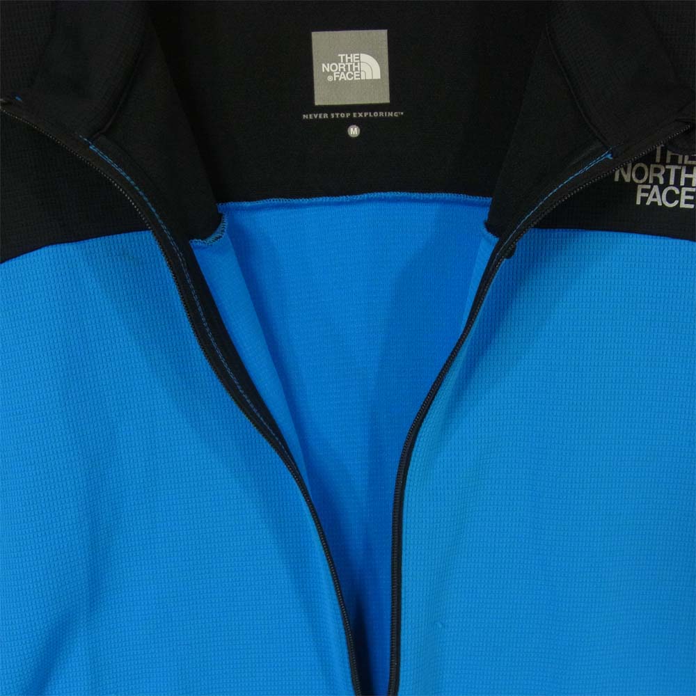 THE NORTH FACE ノースフェイス NT30910 S/S ULTRAWICK GEO MESH ZIP UP ハーフジップ プルオーバー Tシャツ ブルー系 M【中古】