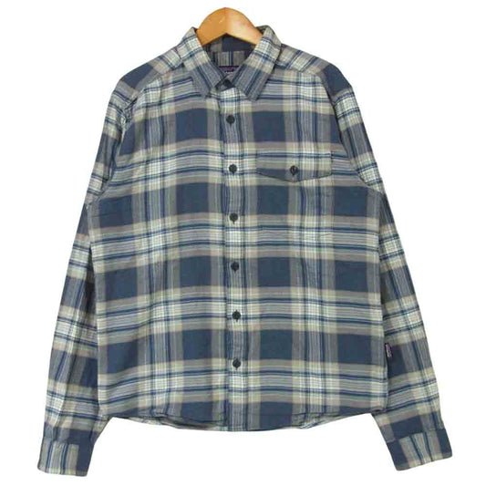patagonia パタゴニア SP19 54020 Lightweight Fjord Flannel Shirt フランネル 長袖 シャツ ブルー系 グレー系 XS【中古】