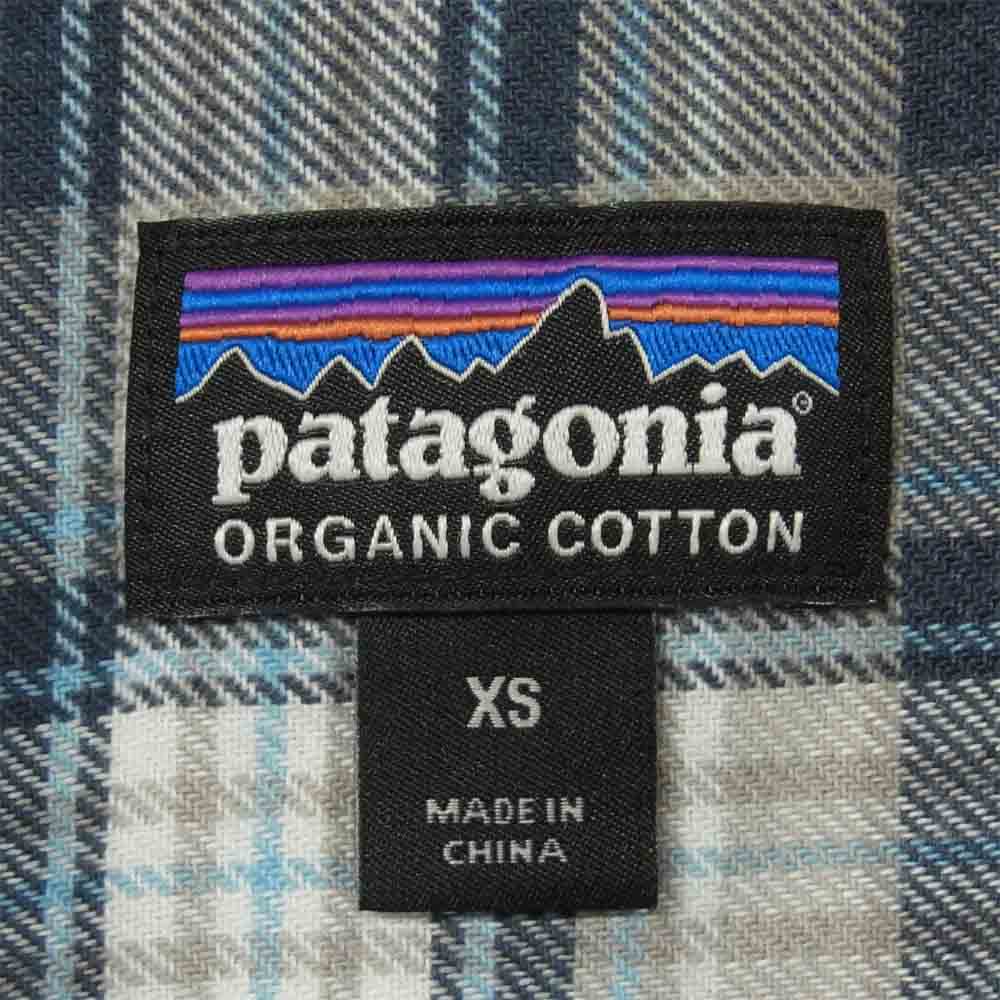 patagonia パタゴニア SP19 54020 Lightweight Fjord Flannel Shirt フランネル 長袖 シャツ ブルー系 グレー系 XS【中古】