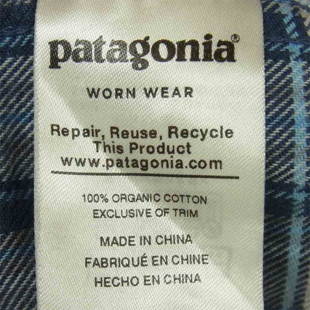 patagonia パタゴニア SP19 54020 Lightweight Fjord Flannel Shirt フランネル 長袖 シャツ ブルー系 グレー系 XS【中古】