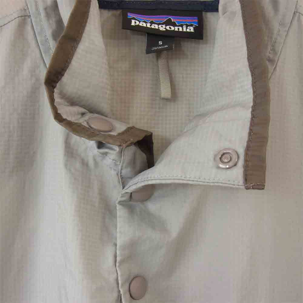 patagonia パタゴニア SP19 24150 Houdini SnapT PullOver フーディニ スナップT プルオーバー パッカブル ナイロン グレー系×イエロー系 S【中古】