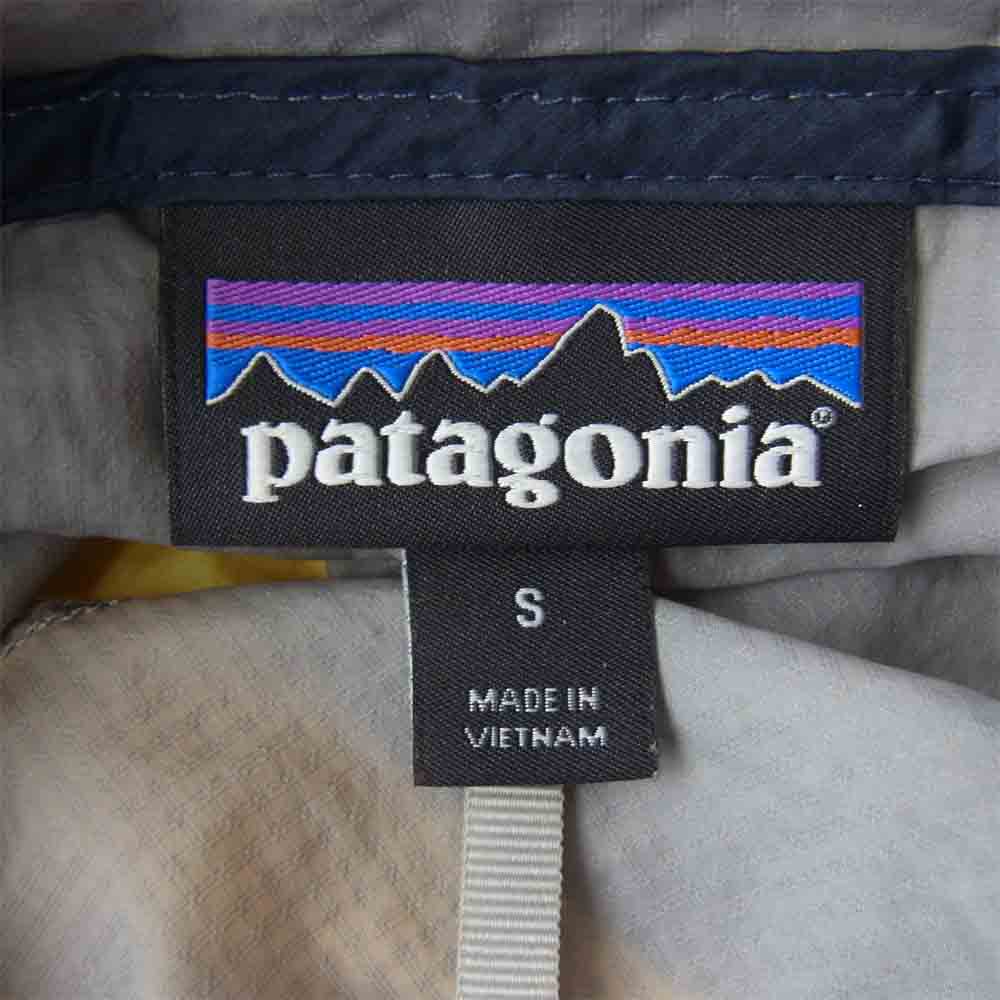 patagonia パタゴニア SP19 24150 Houdini SnapT PullOver フーディニ スナップT プルオーバー パッカブル ナイロン グレー系×イエロー系 S【中古】