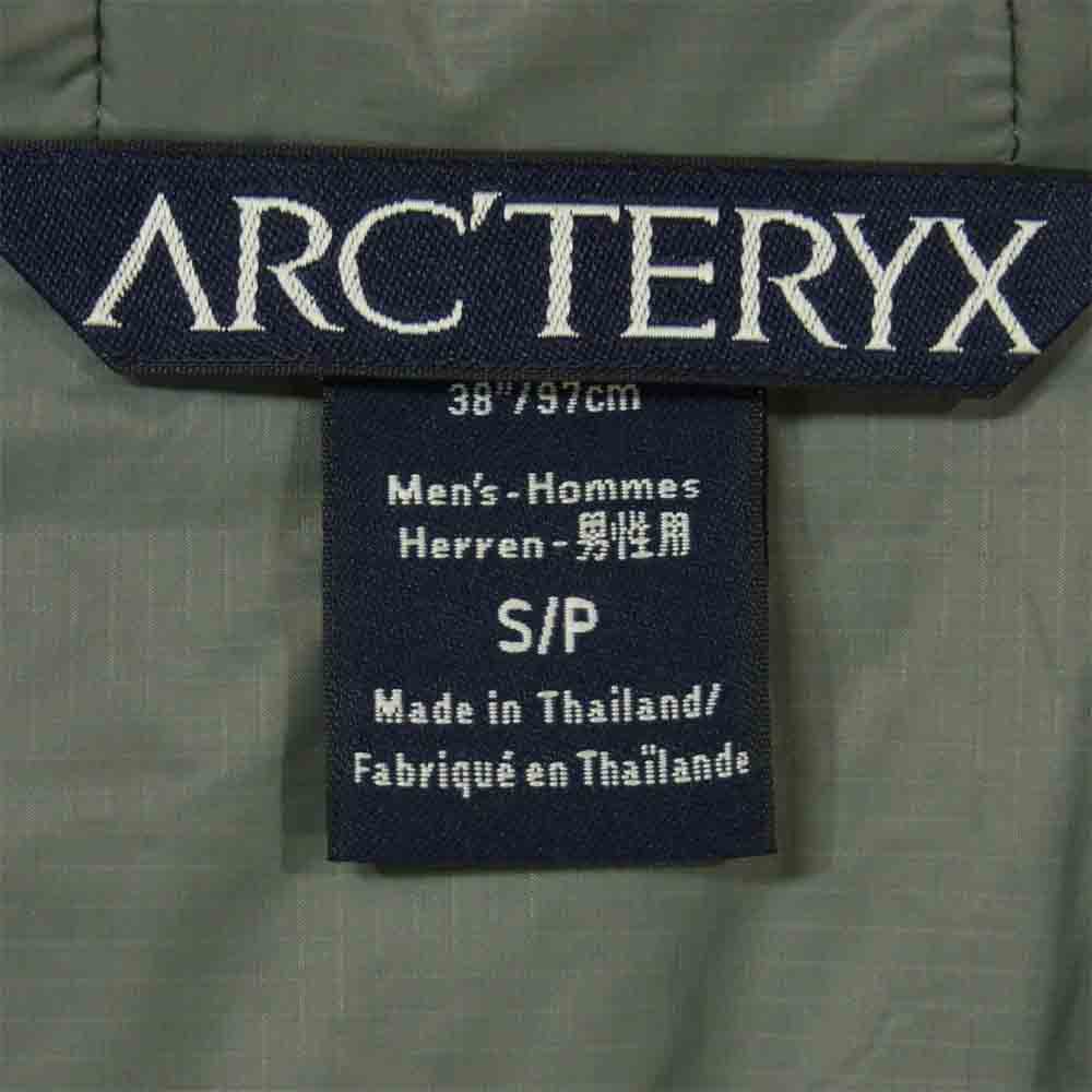 ARC'TERYX アークテリクス サンウエストタグ ATOM LT HOODY アトム LT フーディー 中綿 ジャケット カーキ系 S【中古】