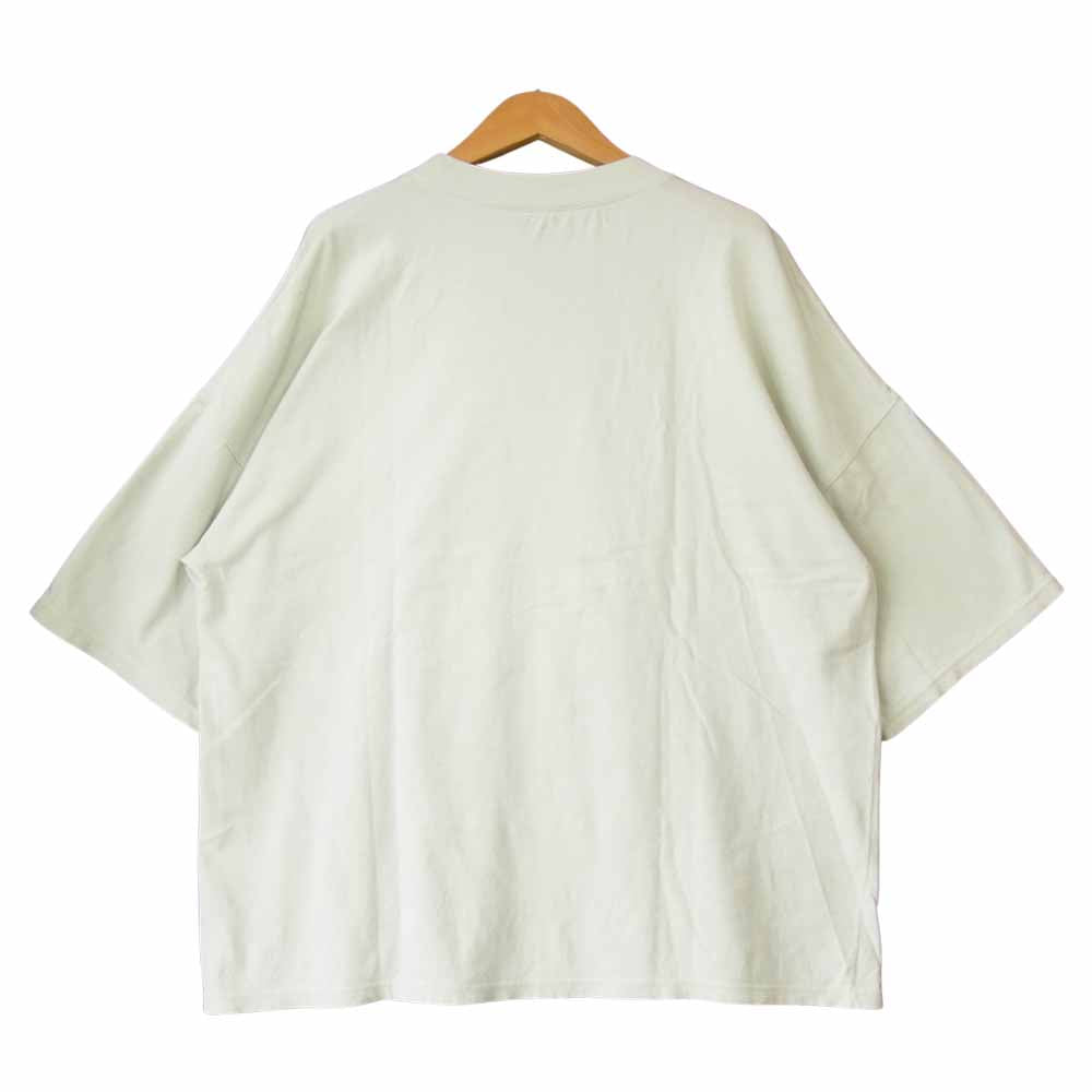 AURALEE オーラリー 17SS A7ST02MT SOFT CORD BIG TEE ビッグ Tシャツ グリーン系 4【中古】