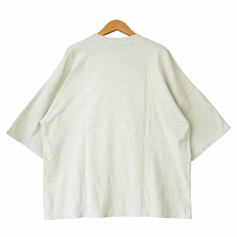 AURALEE オーラリー 17SS A7ST02MT SOFT CORD BIG TEE ビッグ Tシャツ グリーン系 4【中古】