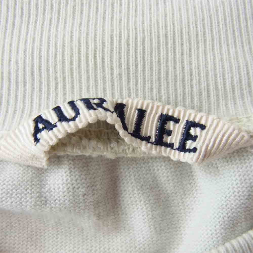 AURALEE オーラリー 17SS A7ST02MT SOFT CORD BIG TEE ビッグ Tシャツ グリーン系 4【中古】