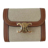 CELINE セリーヌ 10D782CLD.04LV トリオンフ スモールフラップ ウォレット ブラウン系【新古品】【未使用】【中古】