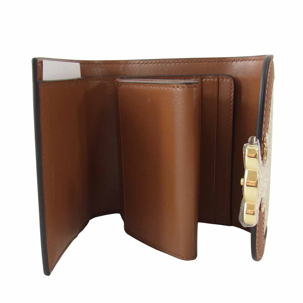 CELINE セリーヌ 10D782CLD.04LV トリオンフ スモールフラップ ウォレット ブラウン系【新古品】【未使用】【中古】
