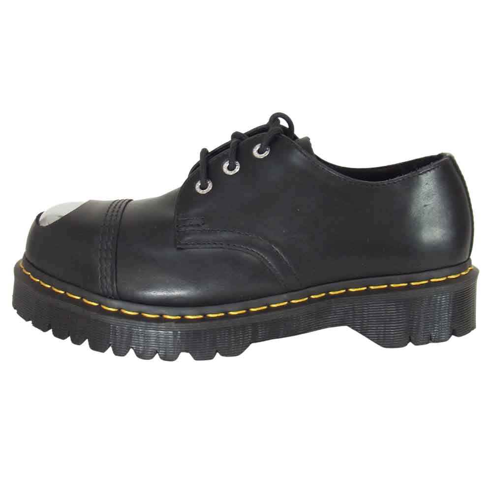 Dr.Martens ドクターマーチン 25038001 1925 LUXOR 3EYE スチールトゥ 3ホール レザー シューズ  ブラック系 UK8【美品】【中古】