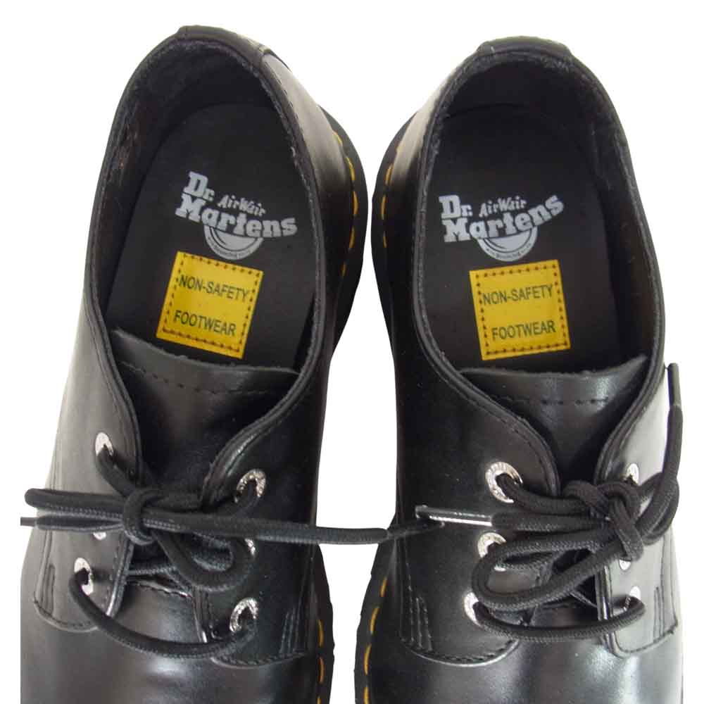 Dr.Martens ドクターマーチン 25038001 1925 LUXOR 3EYE スチールトゥ 3ホール レザー シューズ  ブラック系 UK8【美品】【中古】
