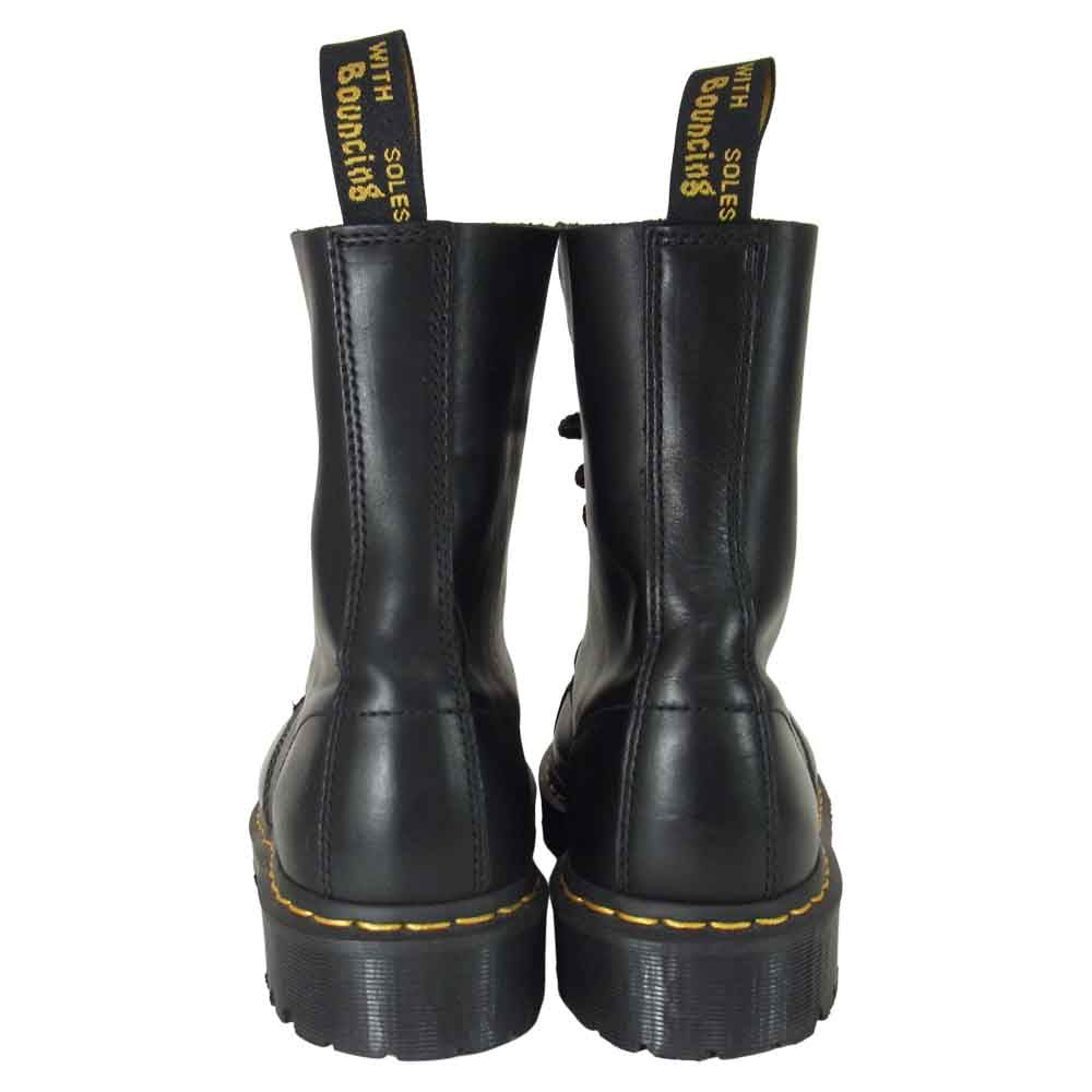 Dr.Martens ドクターマーチン 25037001 10EYE BXB BOOT LUXOR レース レザー ブーツ ブラック系 UK8【美品】【中古】