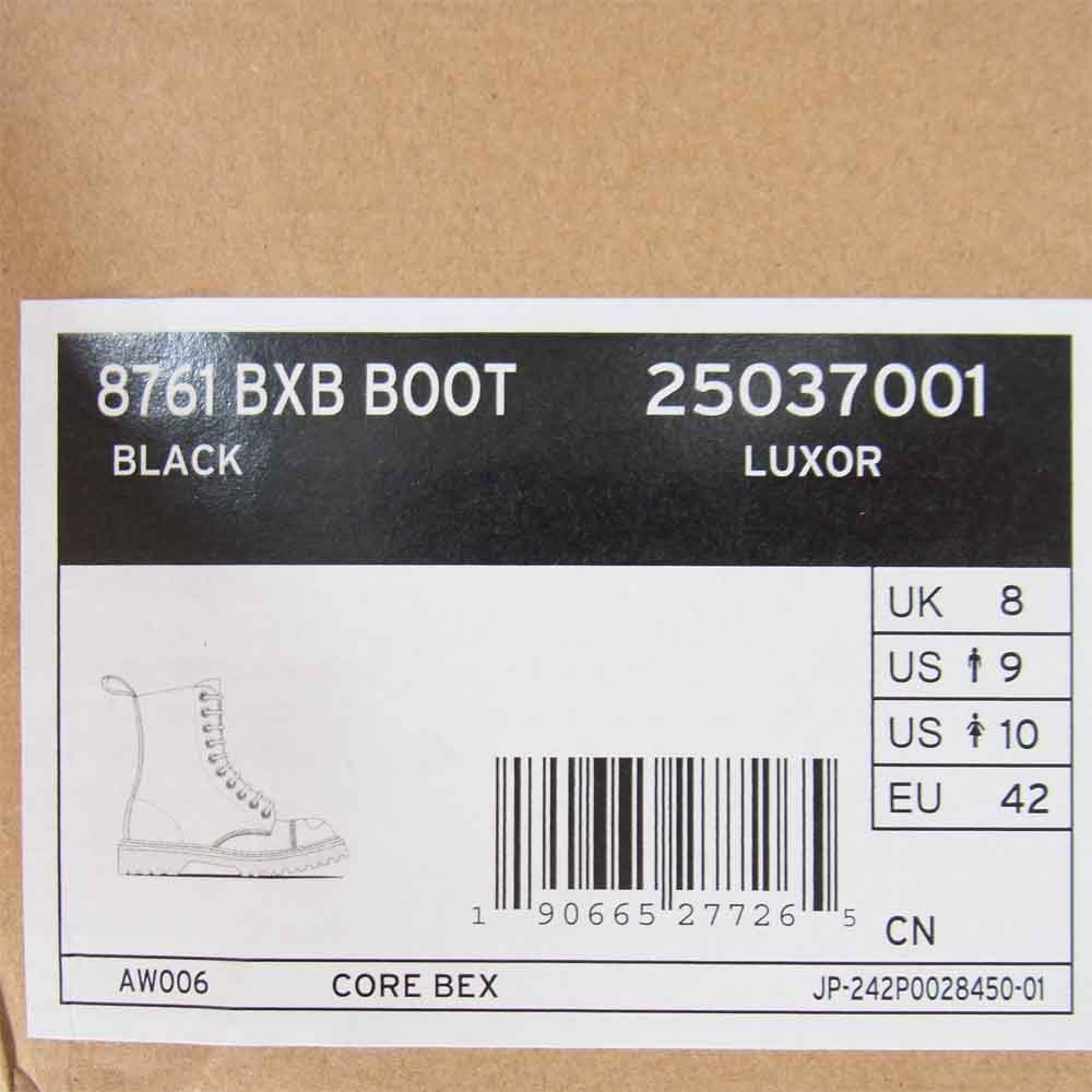 Dr.Martens ドクターマーチン 25037001 10EYE BXB BOOT LUXOR レース レザー ブーツ ブラック系 UK8【美品】【中古】