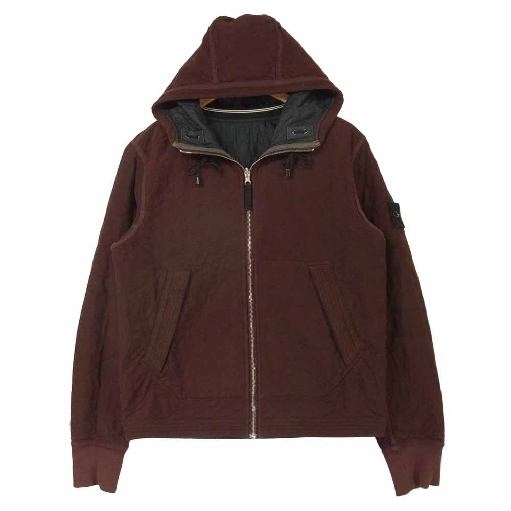 STONE ISLAND ストーンアイランド 中綿キルティング リバーシブル ジャケット エンジ系 ダークグレー系 M【中古】