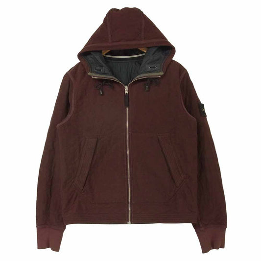 STONE ISLAND ストーンアイランド 中綿キルティング リバーシブル ジャケット エンジ系 ダークグレー系 M【中古】